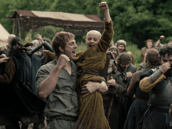 Peter Claffey as 'Dunk' and Dexter Sol Ansell as 'Egg' in 'A Knight of the Seven Kingdoms'