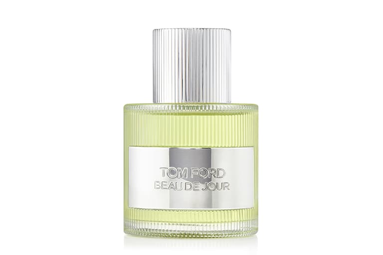 A bottle of Tom Ford Beau de Jour perfume