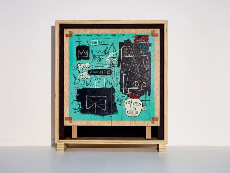 Tiffany & Co. Advent Calendar featuring Basquiat-inspired artwork with vibrant turquoise and black design.