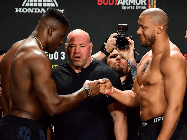 Francis Ngannou and Dana White