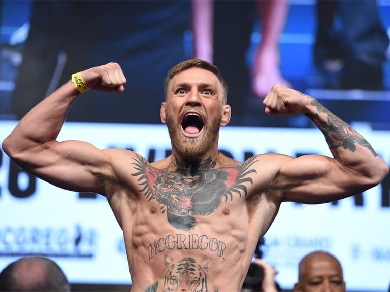 Conor Mcgregor flexing biceps
