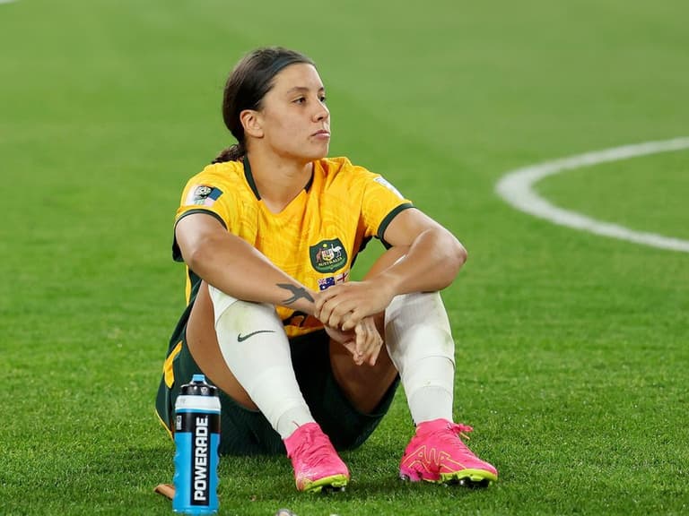 Sam Kerr dejected after loss to England at the 2023 FIFA Women's World Cup | Image: FIFA via Getty Images
