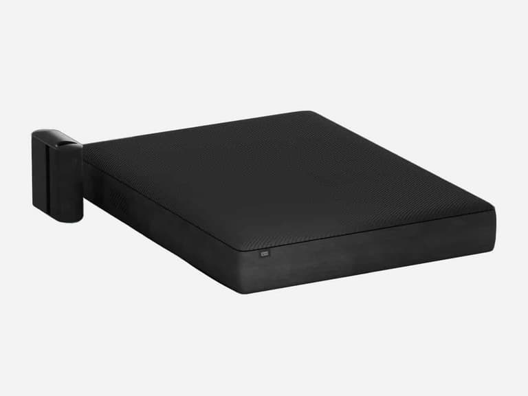 Eight Sleep Pod 4 Ultra mattress in black, angled view on a white background.