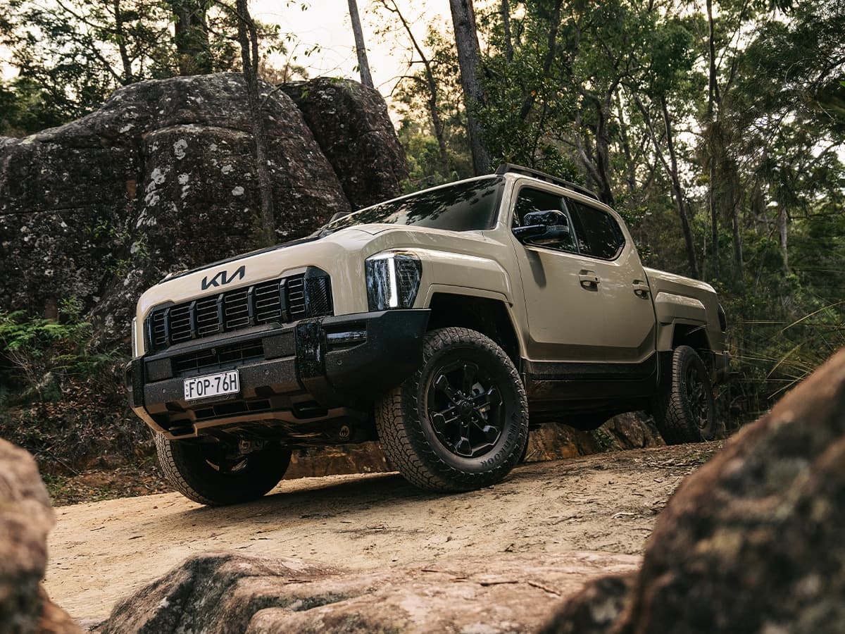 Kia tasman front three quarter