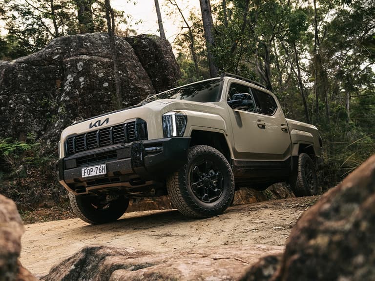 Kia tasman front three quarter