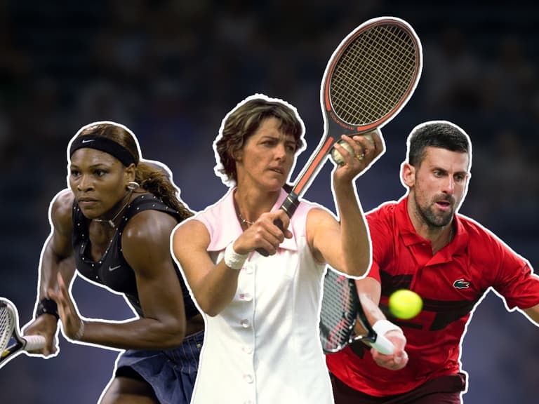 Margaret Court, Novak Djokovic and Serena Williams
