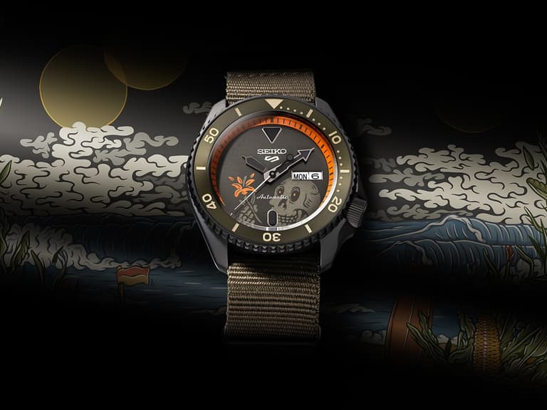 Seiko 5 Sports x Kentaro Yoshida Ref. SRPL27K "Wild Plants & Flowers"