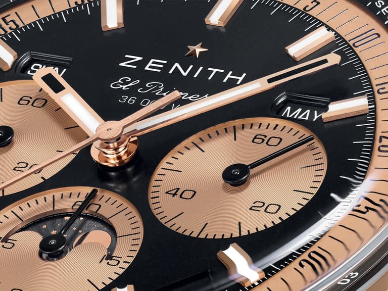 Zenith debuts chronomaster original triple calendar in rose gold dial