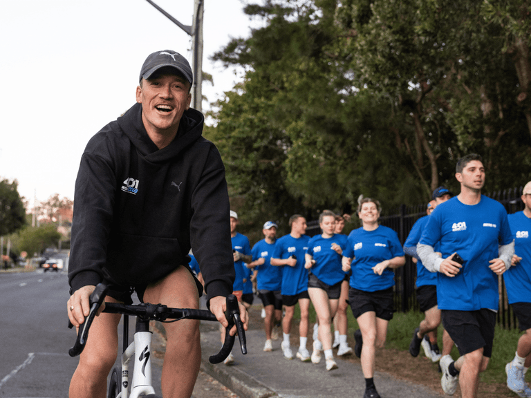 Nedd Brockmann leading the '4.01 Club' in Sydney