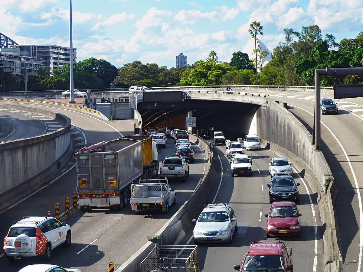Sydney harbour tunnel average speed camera