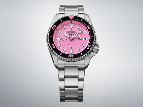 Seiko 5 sports srpm07k pink panther limited edition