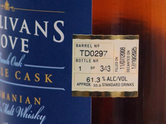 Sullivans cove 17 year old french oak cask strength