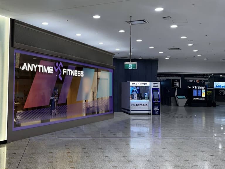 Sydney airport arrivals upgrades anytime fitness exterior