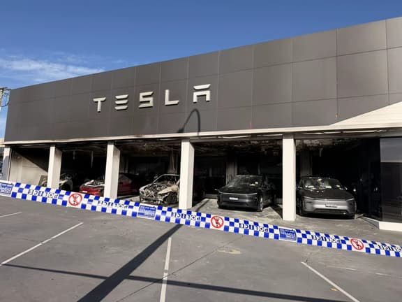 Tesla's torched in parramatta sydney