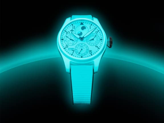Big pilot’s watch perpetual calendar ceralume feature