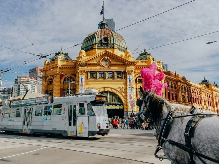 The Royal Exhibition Building dome in Carlton Gardens, Melbourne