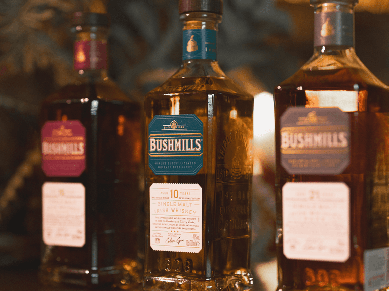 The Bushmills Single Malt Irish Whiskey Range | Image: Man of Many