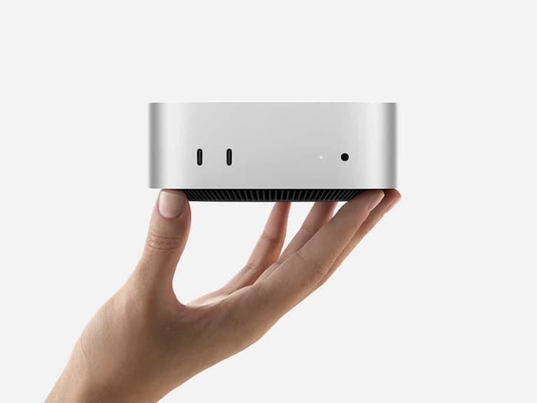 Mac mini m6 in hand