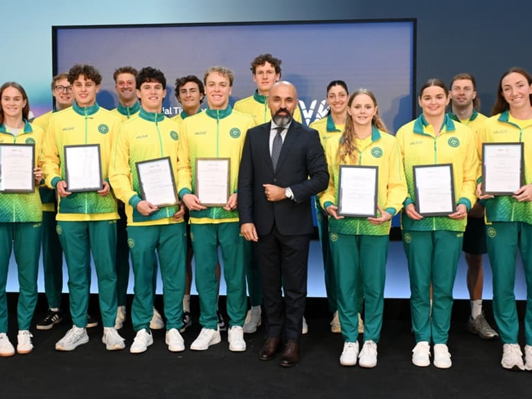 Australian 2026 Commonwealth Games Record breakers with Longines CEO Patrick Aoun