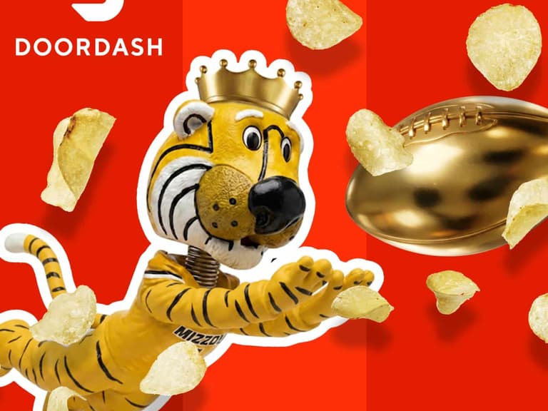 DoorDash College Football '26 campaign key art for the Don't Fan for Free season campaign.