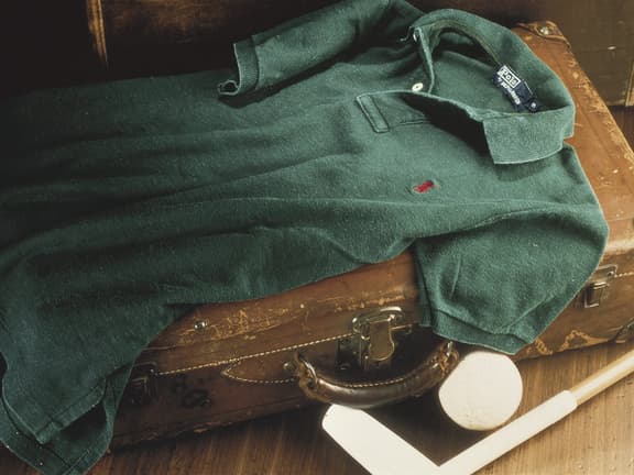 A Ralph Lauren Polo shirt with the signature polo player embroidery, shown across a range of colours.