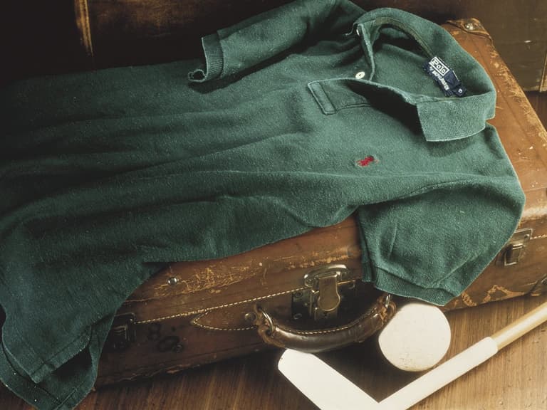 A Ralph Lauren Polo shirt with the signature polo player embroidery, shown across a range of colours.