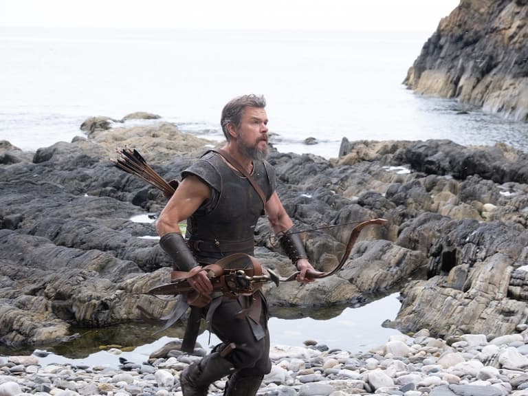 Matt damon the odyssey beach