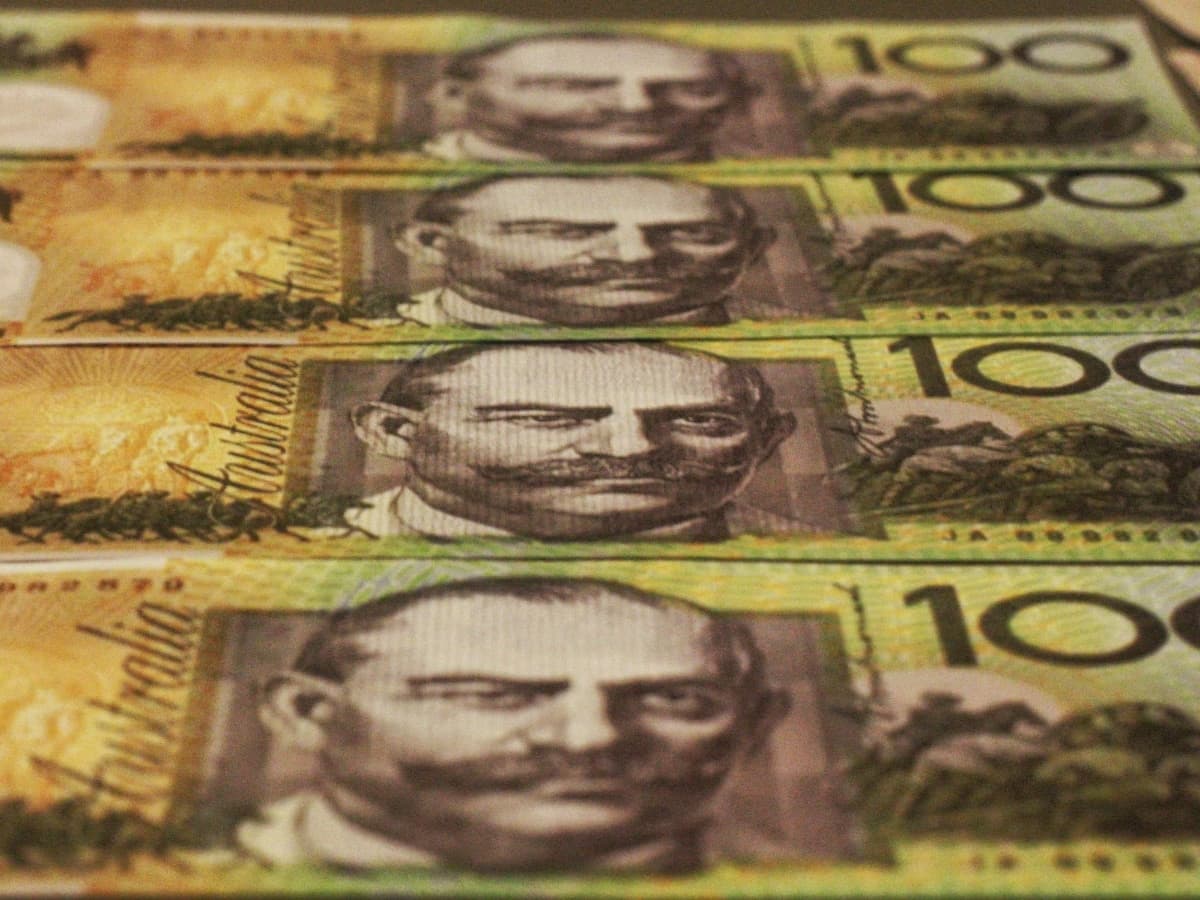 Australian $100 notes money