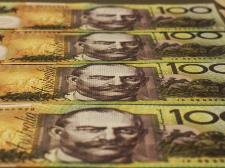 Australian $100 notes money