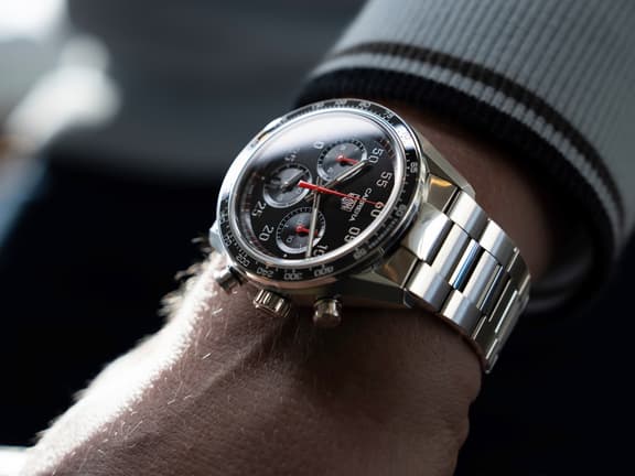 Tag heuer carrera chronograph sport black opalin