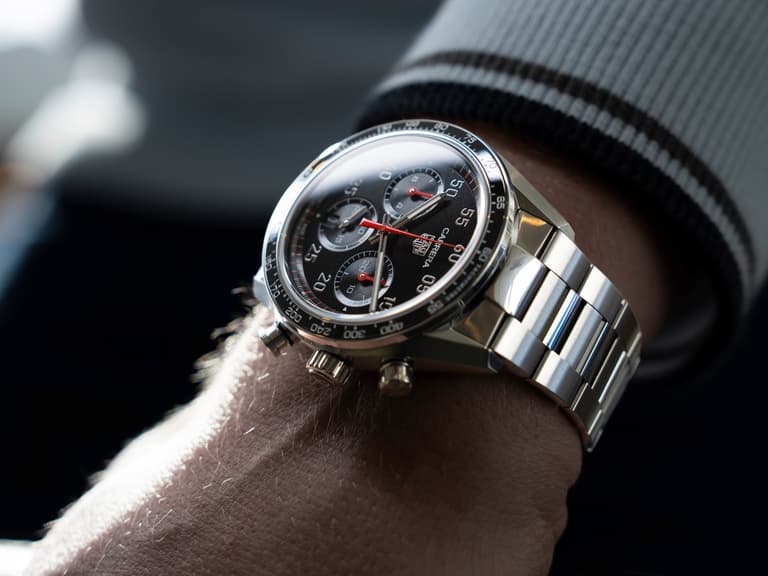 Tag heuer carrera chronograph sport black opalin
