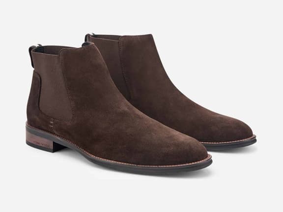 Kenneth Cole Tully Chelsea Boots in Bay Brown Suede (1 of 6)